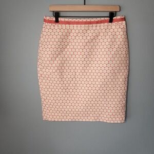 Boden Pink & White Pencil Skirt - Size 10R